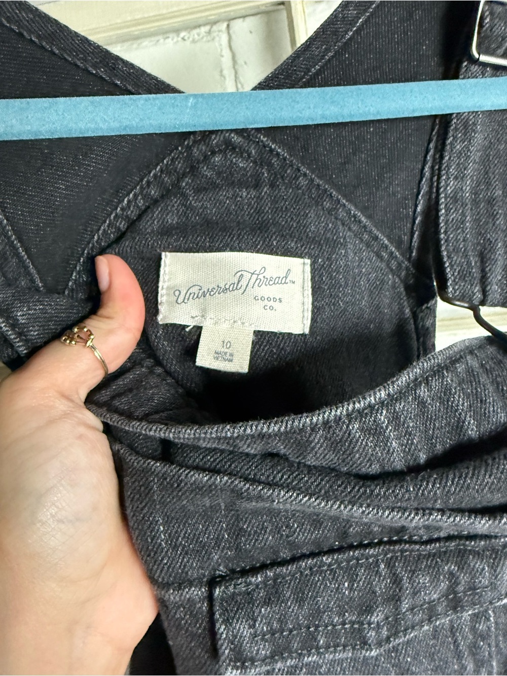 Universal Thread Black Denim Overalls Jumpsuit - Picture 6 of 9